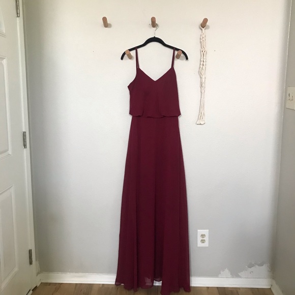 Birdy Grey Dresses & Skirts - Birdy Gray Deep Red Spaghetti Strap Maxi Dress